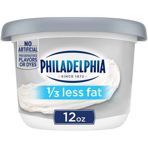 philadelphia reduced fat cream cheese spread    fat  oz tub walmartcom