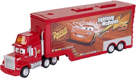 Disney Pixar Cars Mack Truck And Transporter Toysplus