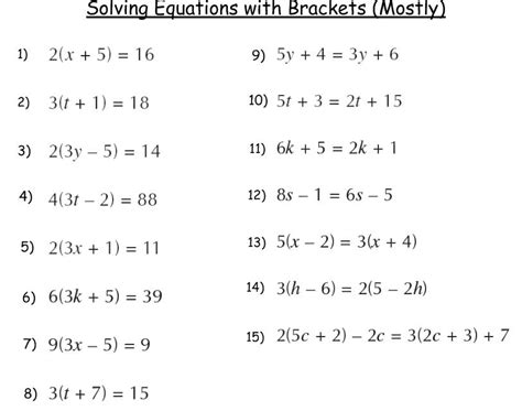 images  simple equations worksheets algebra solving linear