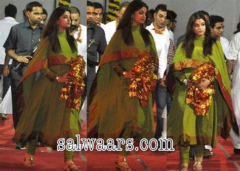 aishwarya rai spotted at sanjay dutts mata ki chowki indian dresses