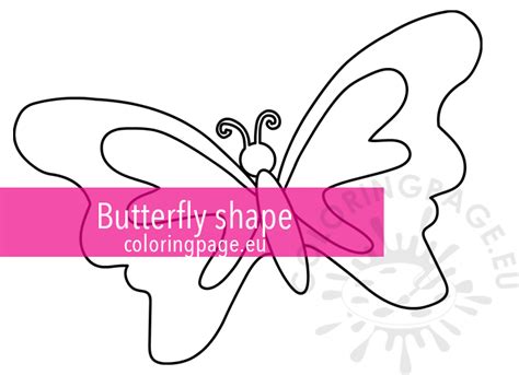 butterfly shape outline coloring page
