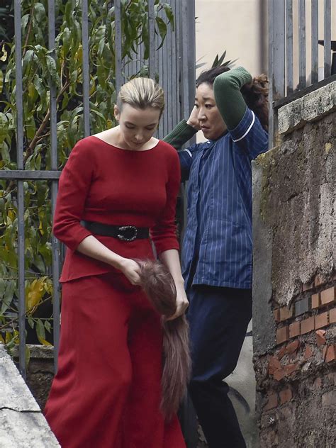Jodie Comer And Sandra Oh On The Set Of Killing Eve 14 Gotceleb