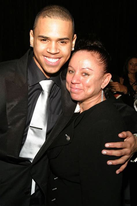 chris brown and mom ‘working things out after he threw rock through car window hollywoodlife