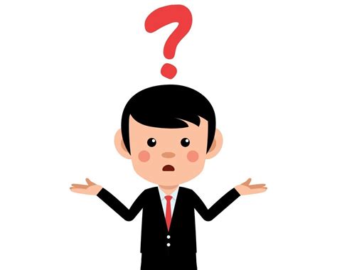 cute man with question mark above the head 1937335 vector art at vecteezy