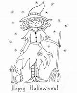 Coloring Pages Primitive Embroidery Getcolorings Halloween Printable Choose Board sketch template