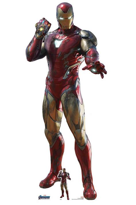 iron man wearing infinity gauntlet marvel avengers endgame cardboard