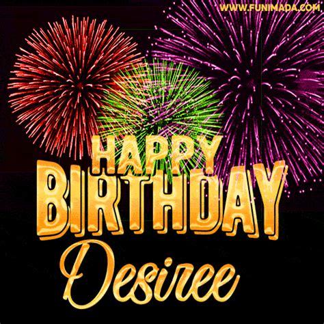 wishing   happy birthday desiree  fireworks gif animated