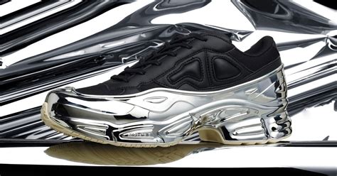 raf simons unveils chrome covered ozweego sneaker  adidas