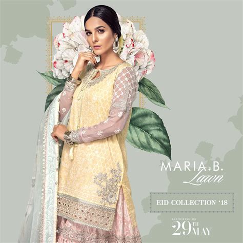 latest maria b eid lawn dresses designs collection 2018 2019