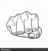 Fist Hand Drawing Draw Pointing Sketch Stock Getdrawings Vector sketch template