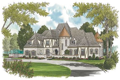 luxury french country chateau    bedrm  sq ft home theplancollection european