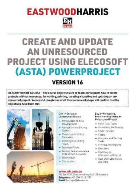create  update  unresourced project  elecosoft asta powerproject ver  picclick