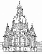 Famous Coloring Pages Tower Pisa Places Landmarks sketch template