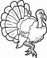 Turkey Coloring Printable Kids Realistic Click Get sketch template