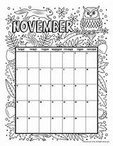 Calendar November Coloring Kids Template Printable Pages Monthly Calender Choose Board Excel December sketch template