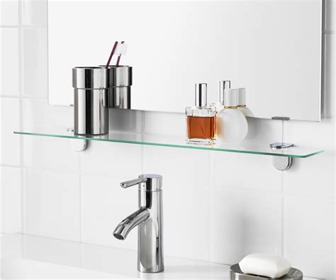 11 Essential Organizing Products For A Small Bathroom Glass Shelves