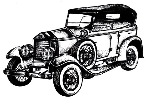 classic car drawings classic car clipart oldies pencil   color