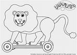 Lion Coloring Teletubbies Scooter Pages Kids sketch template