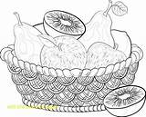 Still Life Coloring Pages Basket Fruit Drawing Fruits Vegetables Step Kids Apples Getdrawings Color Printable Getcolorings Wattled Contours sketch template