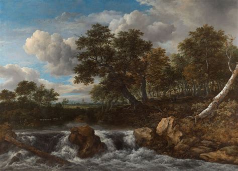 landscape  waterfall   jacob van ruisdael   landscape landscape paintings