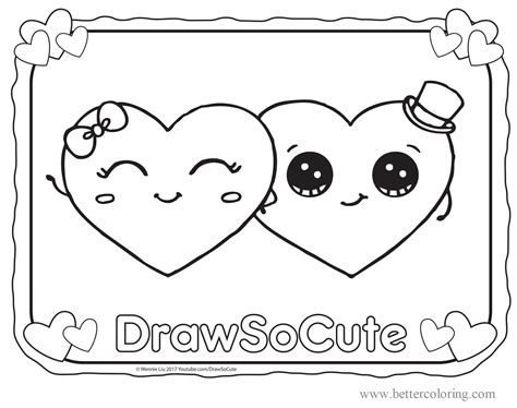draw  cute valentine day coloring pages  printable coloring pages