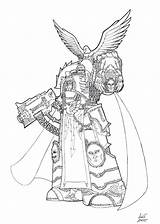 Dorn Rogal Warhammer 40k Emperor Champion Colouring Primarch sketch template