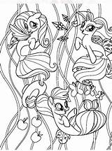 Kolorowanki 색칠 포니 공부 마이 리틀 유니콘 Sirena Fluttershy Renata Princess Inne Jednorożec Equestria 상징 네이버 Zapisano sketch template