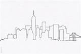 Skyline York Drawing City Simple Coloring Sketch Nyc Easy Manhattan Sketchite sketch template