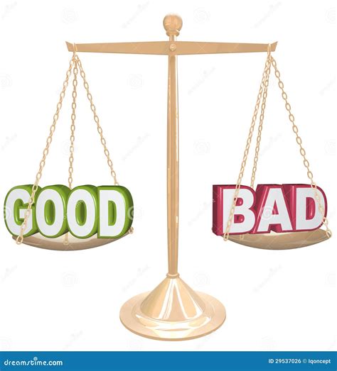 good  bad words  scale weighing positives  negatives royalty