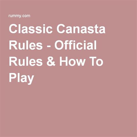 printable canasta rules   players