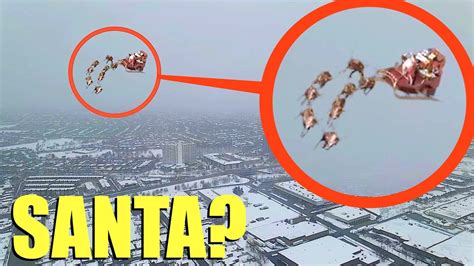drone catches santa claus flying   sleigh  christmas eve  hits drone youtube