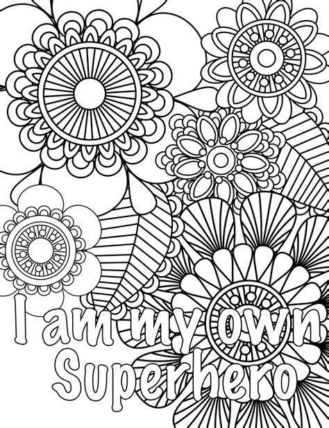 printable positive affirmation coloring pages