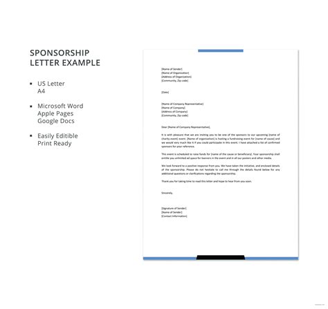 pin  theolene miles  destop sponsorship letter letter