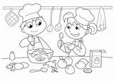 Coloring Pages Kids Baking Cooking Bakery Printable Clipart Sheets Children Pastry Young Baked Goods Colouring Preschoolers Getcolorings Cook Print Printables sketch template