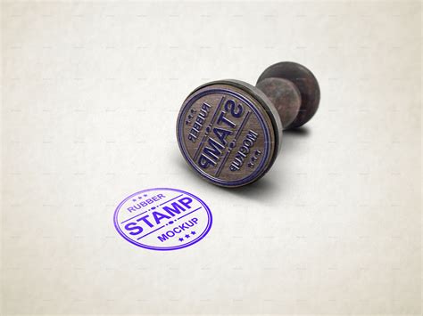 rubber stamp mockup  graphicdesigno graphicriver