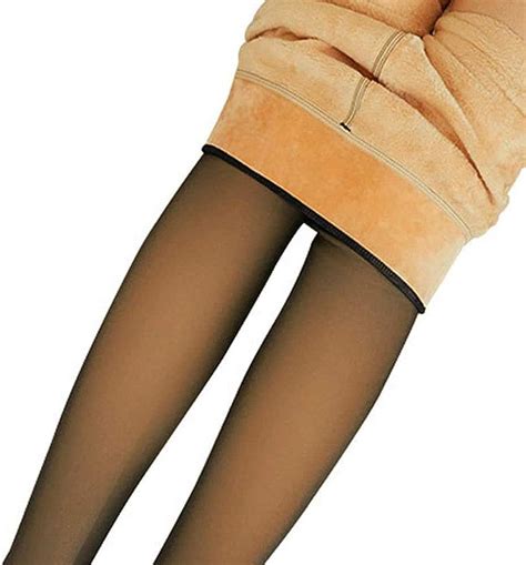 perfect slimming legs fake translucent warm fleece pantyhose womens