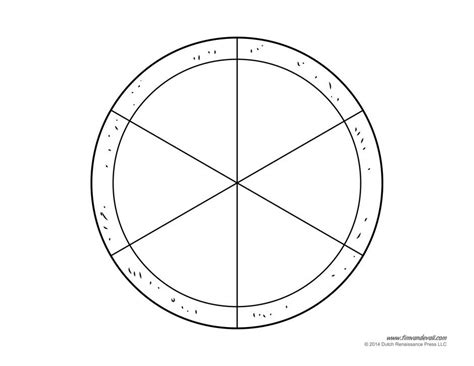 blank pizza template printable craft  kids fractions workshee