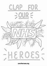 Clap Nhs Heroes Colouring sketch template