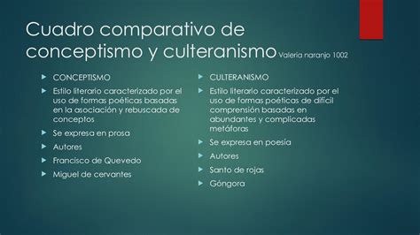 calaméo cuadro comparativo de conceptismo y culteranismo valeria naranjo