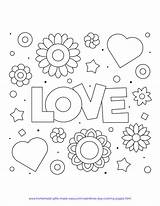 Coloring Pages Flowers Heart Valentine Comments sketch template
