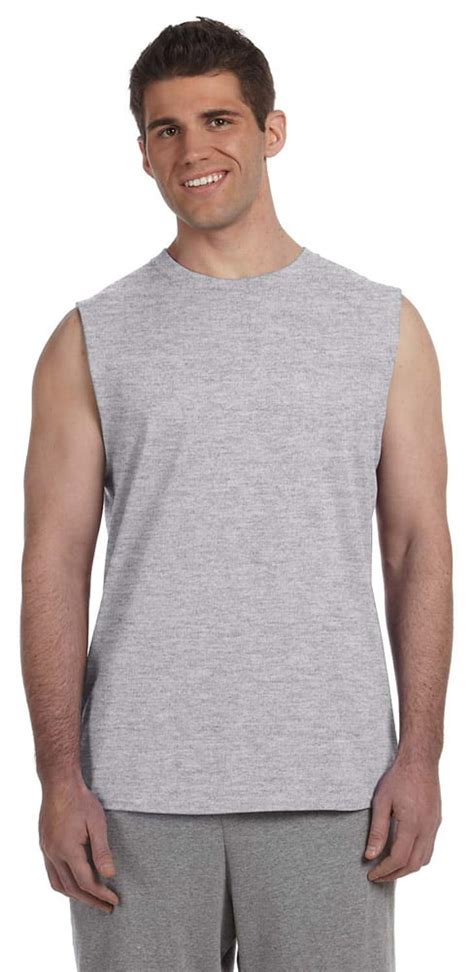gildan  ultra cottonsleeveless  shirt sport grey medium walmartcom