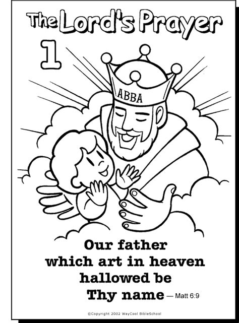 father colouring page sunday school prayer historia de la