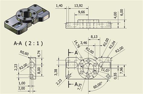 pieza acotaciones  una pieza mecanica dibujo mecanico dibujo tecnico industrial planos