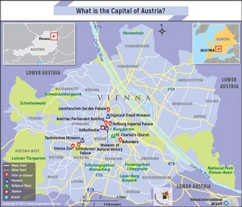 Map Of Vienna City The Capital Of Austria Answers