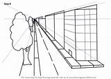 Step Perspective Point Buildings Draw Drawing Tutorials Drawingtutorials101 Perspectives sketch template