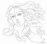 Aphrodite Drawings Drawing Famous Paintings Wikihow Line sketch template