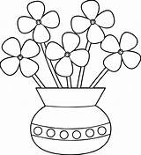 Flowerpot sketch template