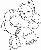 Coloring Pages Cute Snowman Christmas Getcolorings Printable sketch template