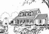Colonial Piedmont Houseplans sketch template