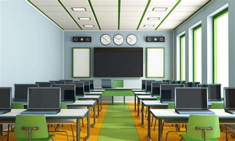 empty classroom  computers techcrunch